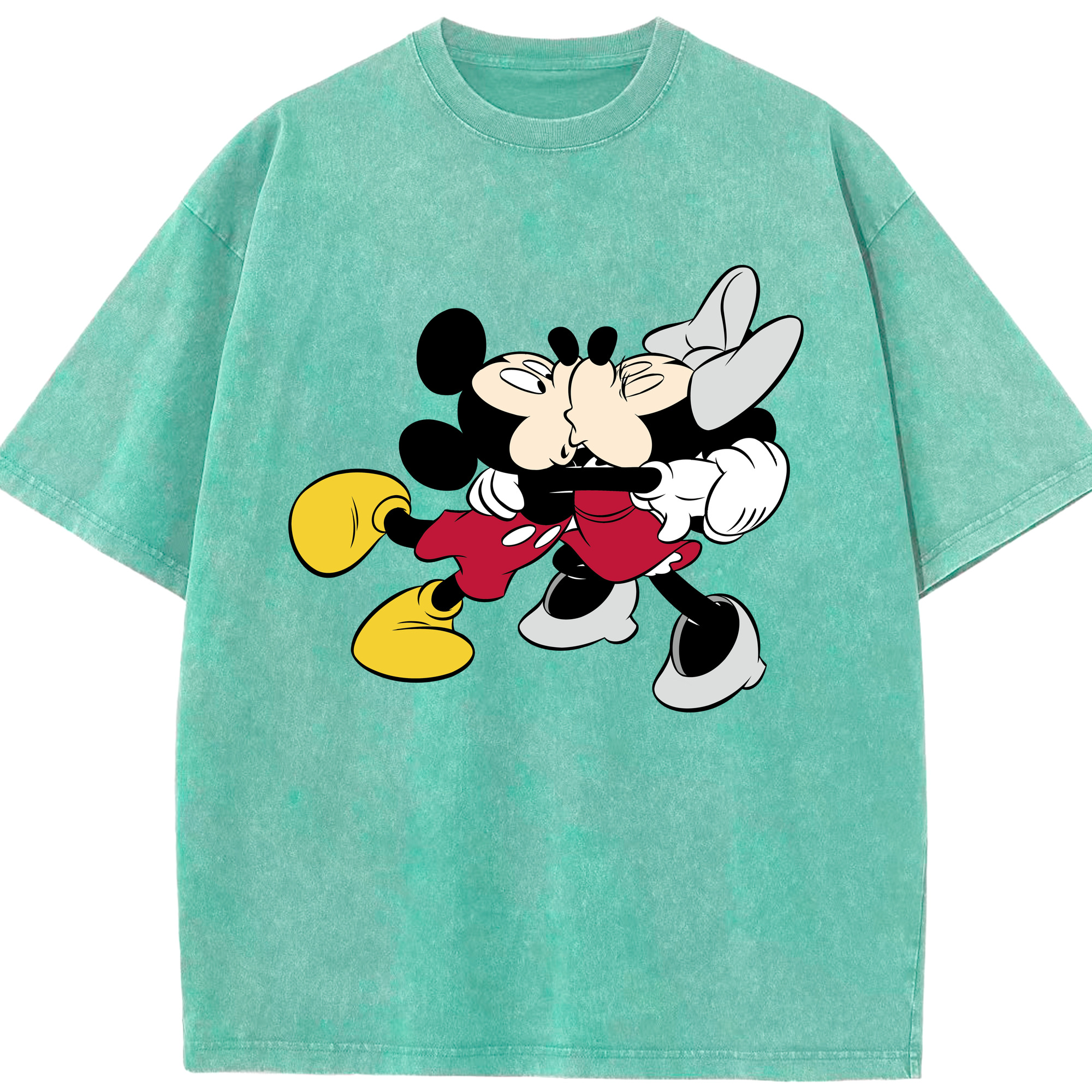 （画像用） ミッキーマウス Mickey Mouse 綿100% ヴィンテージ風 半袖Tシャツ（フロントプリント）